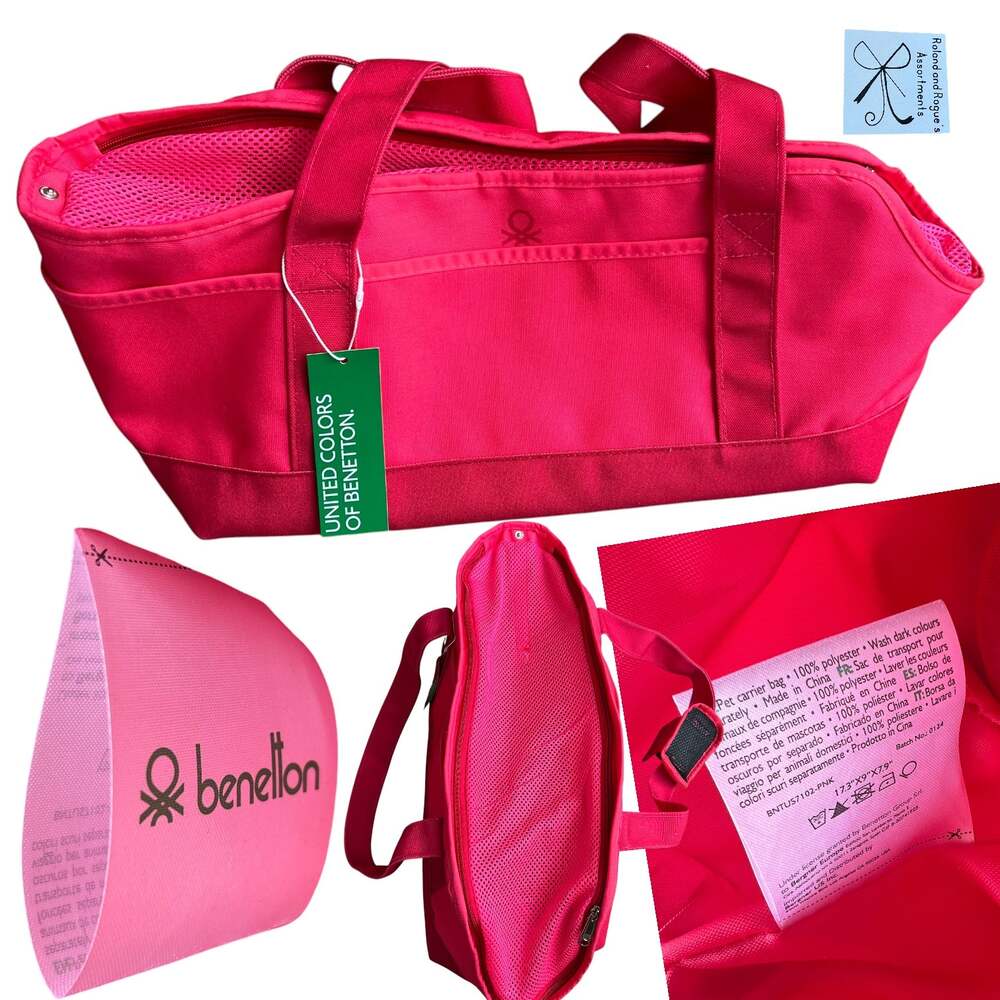 United Colors of Benetton Pet Travel Carrier Bag NWT